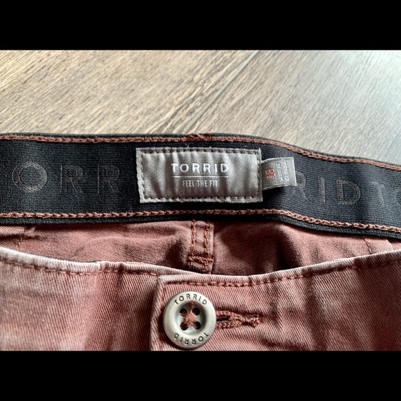 Torrid Brown Jeggings Feel the Fit Leggings Plus Size 18 Ankle Crop - Picture 6 of 8